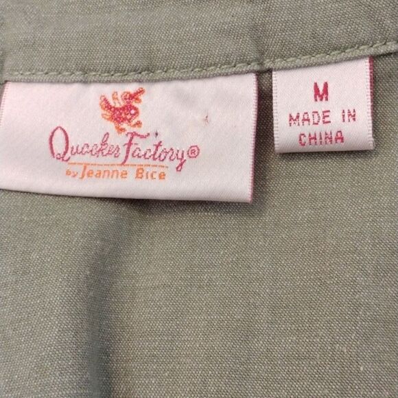 Quacker Factory Sage Embellished Button-Up Top - Picture 8 of 12